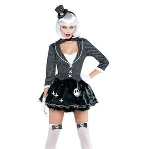 Lady Skellington Nightmare Before Christmas Dress Costume Cosplay - ADULT MEDIUM